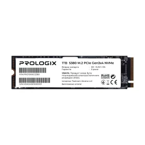 Накопичувач SSD 1TB Prologix S380 M.2 2280 PCIe 3.0 x4 NVMe TLC (PRO1000GS380) UA