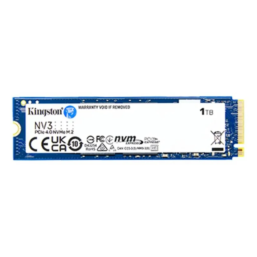 Накопичувач SSD 1TB M.2 NVMe Kingston NV3 M.2 2280 PCIe Gen4.0 x4 (SNV3S/1000G) UA
