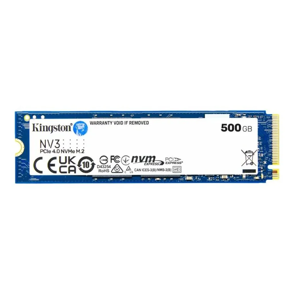 Накопитель SSD 500GB M.2 NVMe Kingston NV3 M.2 2280 PCIe Gen4.0 x4 (SNV3S/500G) UA