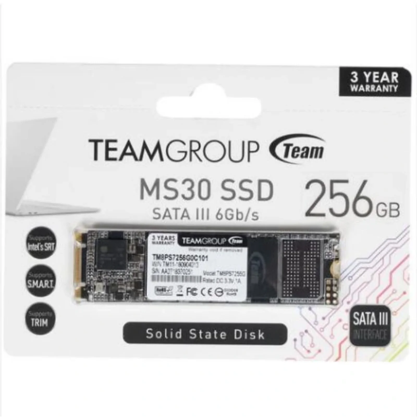 SSD накопичувач 256GB Team MS30 M.2 2280 SATAIII TLC (TM8PS7256G0C101) UA