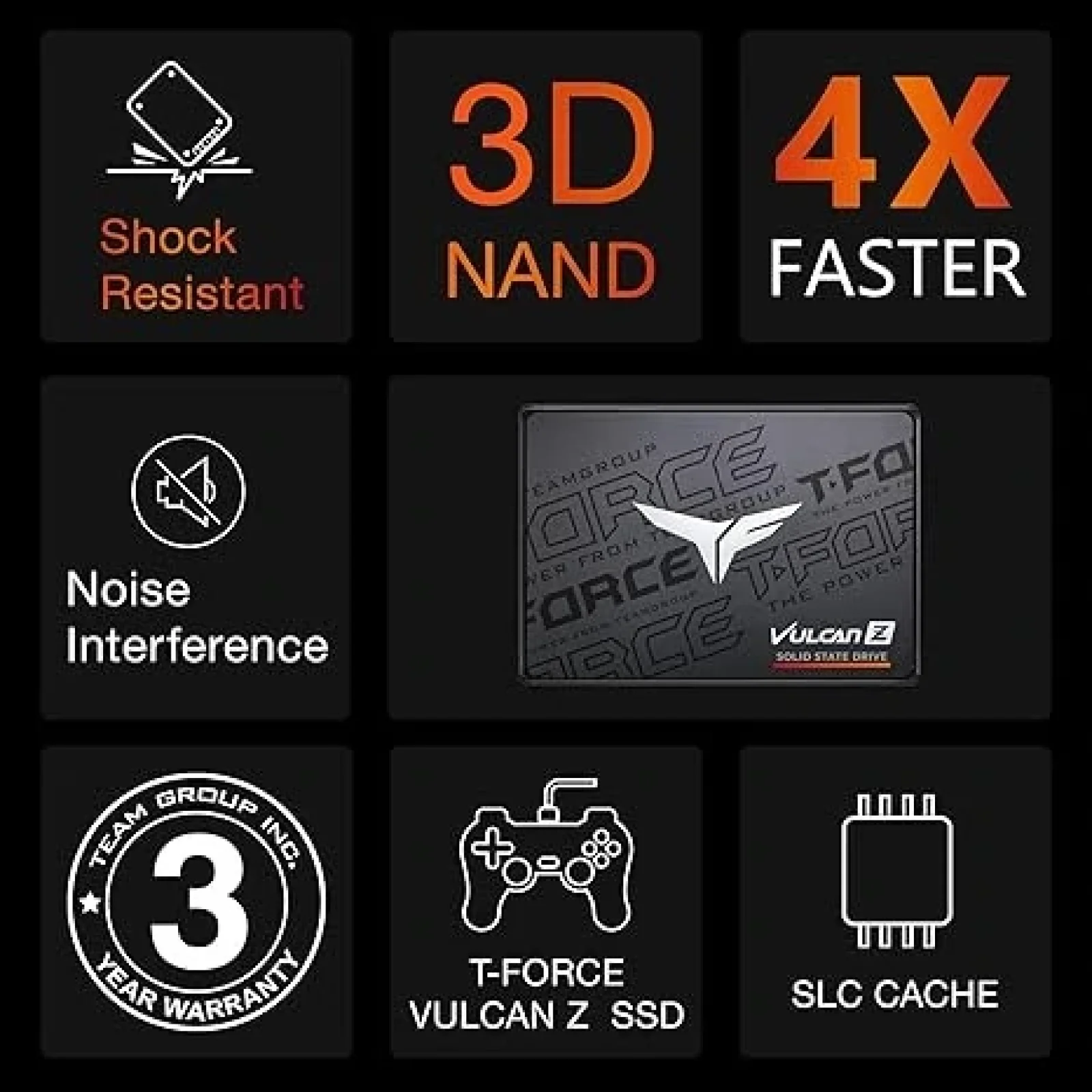 SSD накопичувач 512GB Team Vulcan Z 2.5