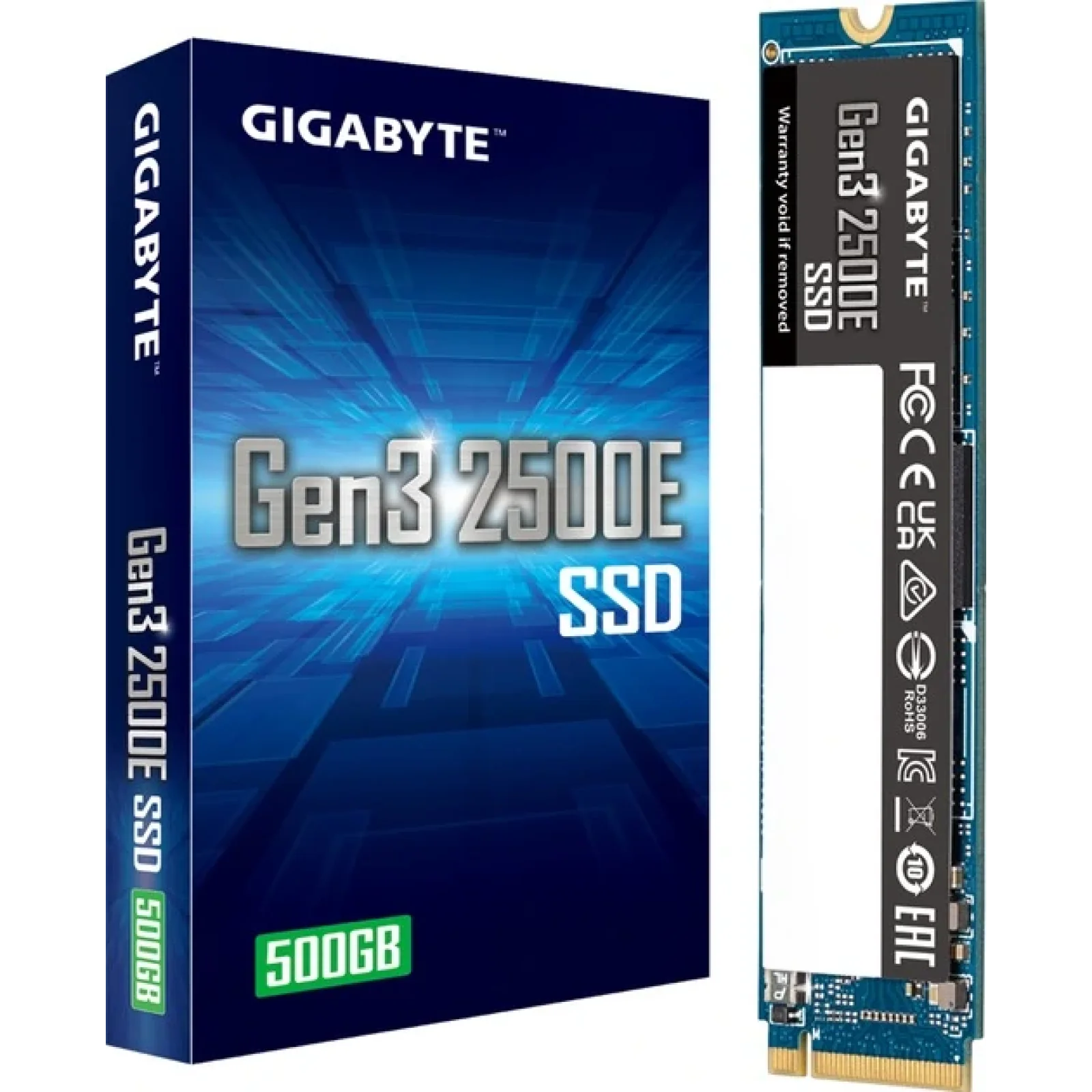 Накопитель SSD 500GB Gigabyte Gen3 2500E M.2 PCIe NVMe 3.0 x4 3D TLC (G325E500G) UA