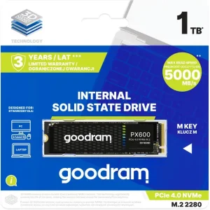 Накопичувач SSD 1TB Goodram PX600 M.2 2280 PCIe 4.0 x4 NVMe 3D NAND (SSDPR-PX600-1K0-80) UA