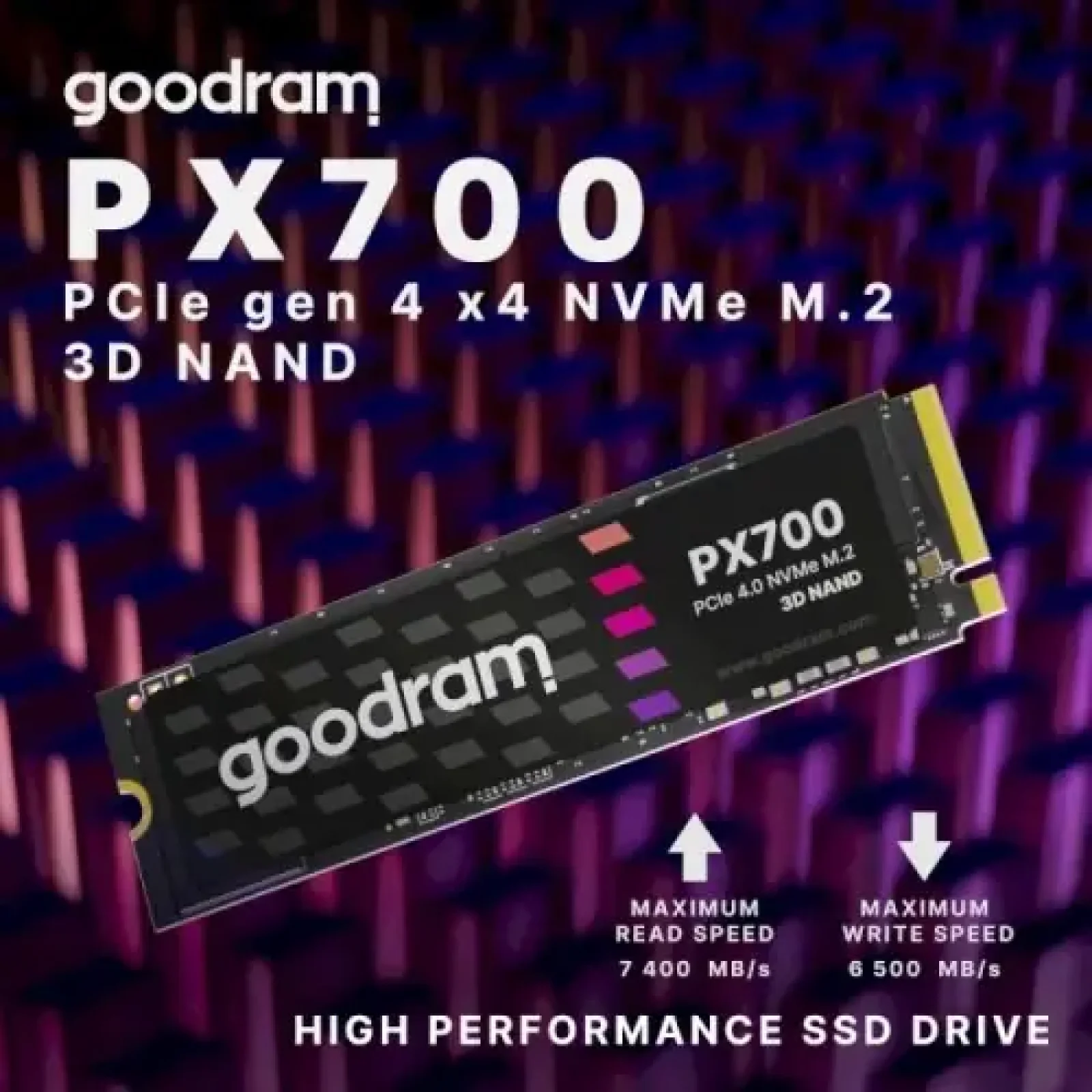 Накопитель SSD 1TB Goodram PX700 M.2 2280 PCIe 4.0 x4 NVMe 3D NAND (SSDPR-PX700-01T-80) UA