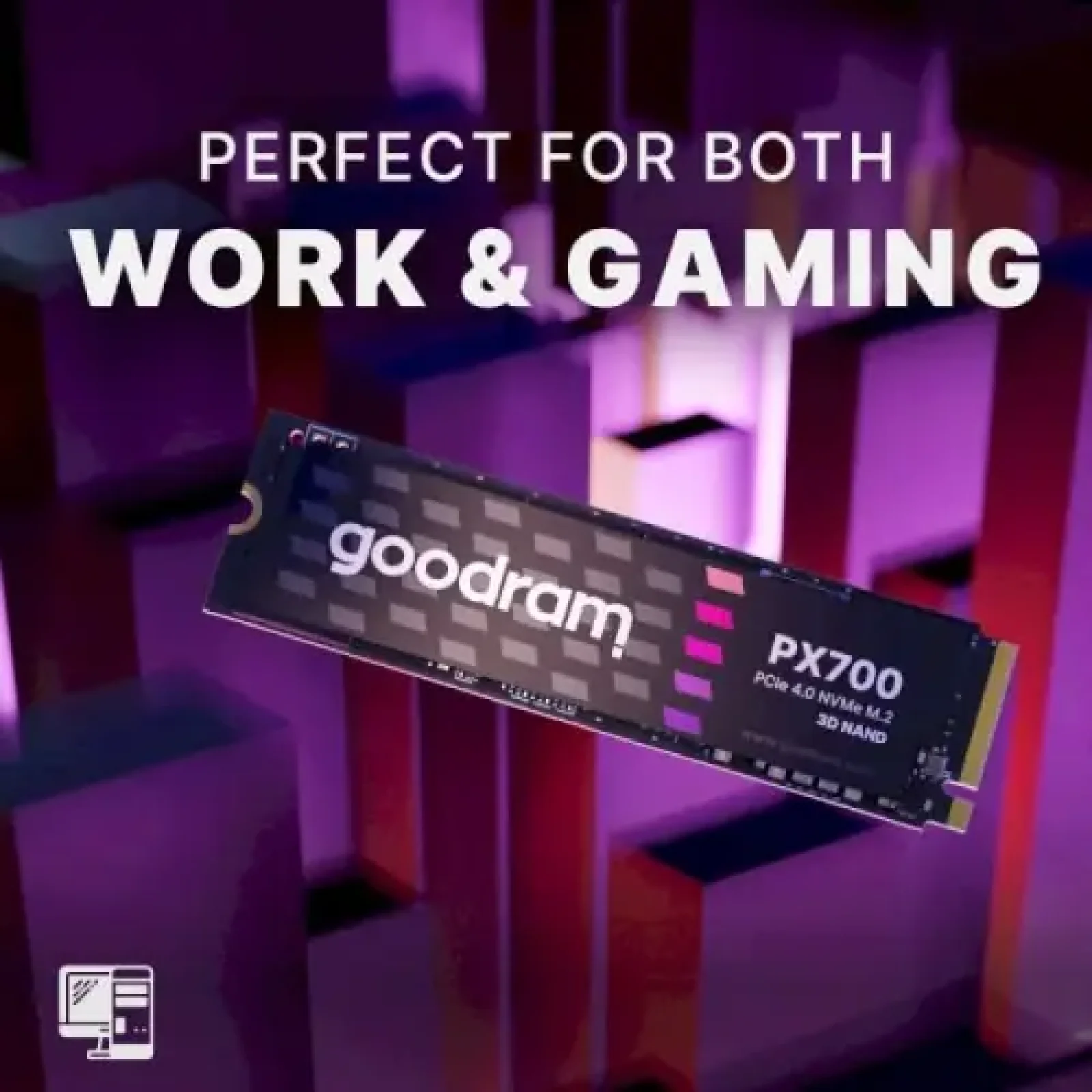 Накопитель SSD 1TB Goodram PX700 M.2 2280 PCIe 4.0 x4 NVMe 3D NAND (SSDPR-PX700-01T-80) UA