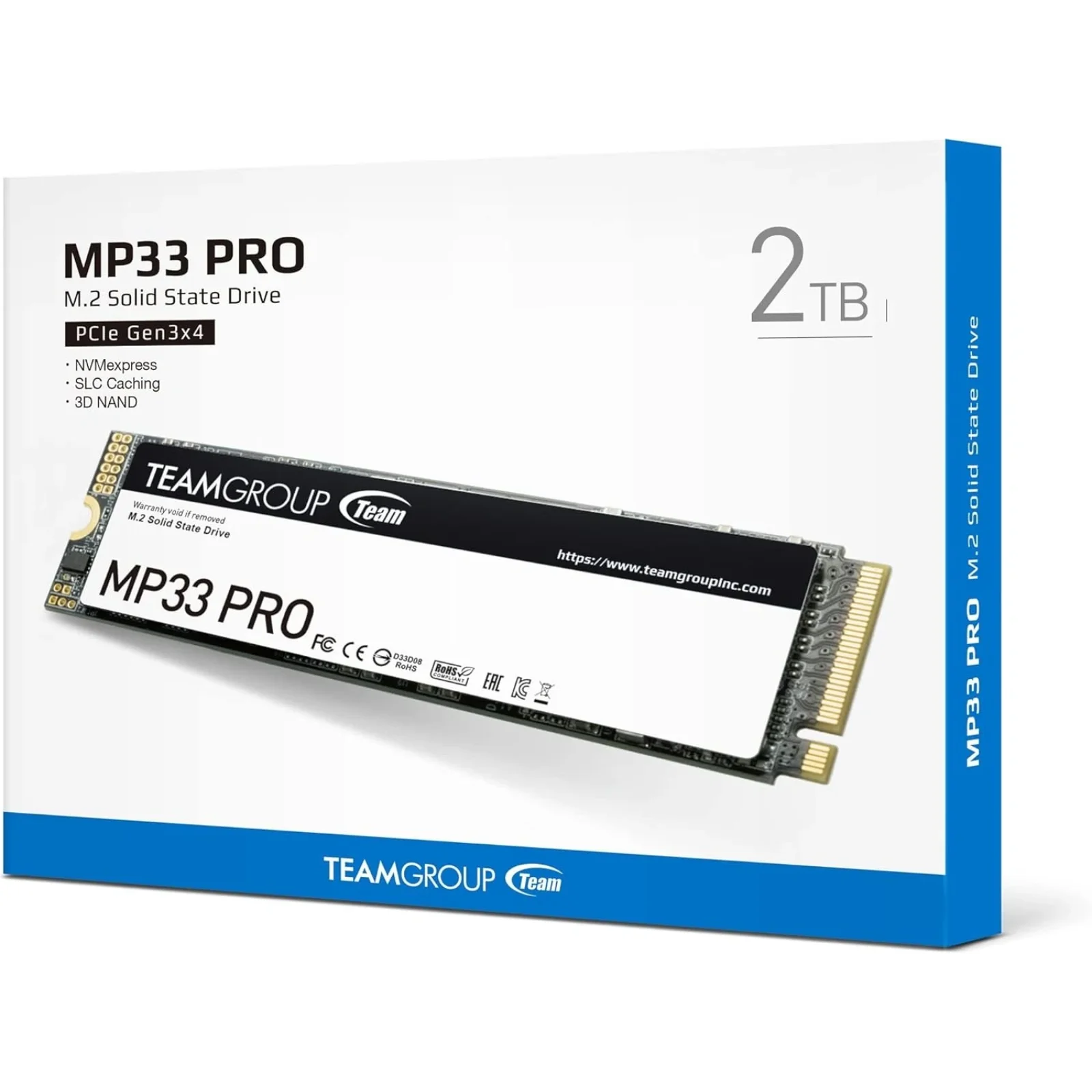 SSD накопичувач 2TB Team MP33 Pro M.2 2280 PCIe 3.0 x4 3D TLC (TM8FPD002T0C101) UA