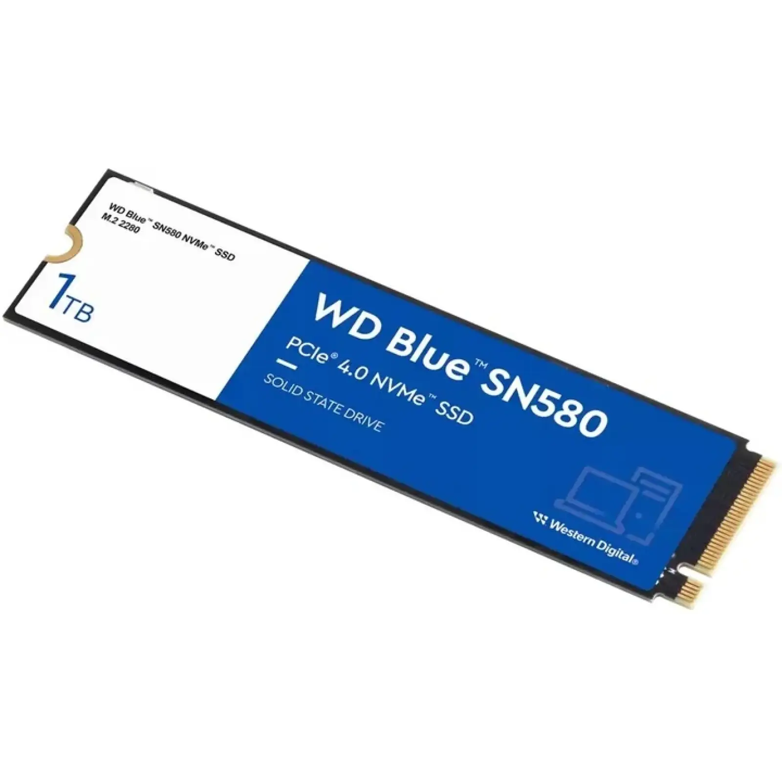 Накопитель SSD 1ТB WD Blue SN580 M.2 2280 PCIe 4.0 x4 3D TLC (WDS100T3B0E) UA