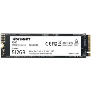 Накопичувач SSD 512GB Patriot P300 M.2 2280 PCIe 3.0 x4 NVMe TLC (P300P512GM28) UA