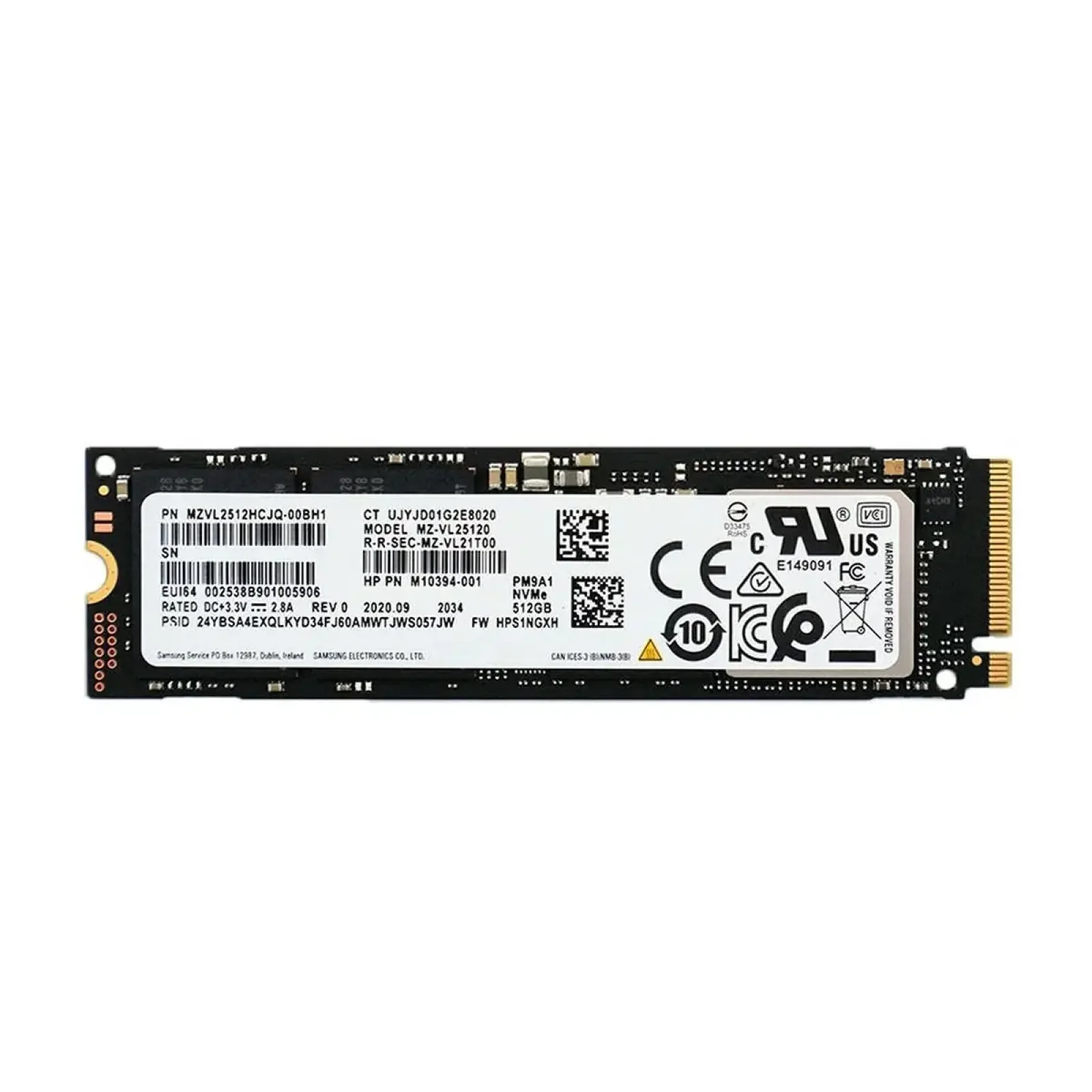 Накопитель SSD 512GB Samsung PM9A1 M.2 2280 PCIe 4.0 x4 V-NAND 3bit MLC (MZ-VL25120_OEM) UA