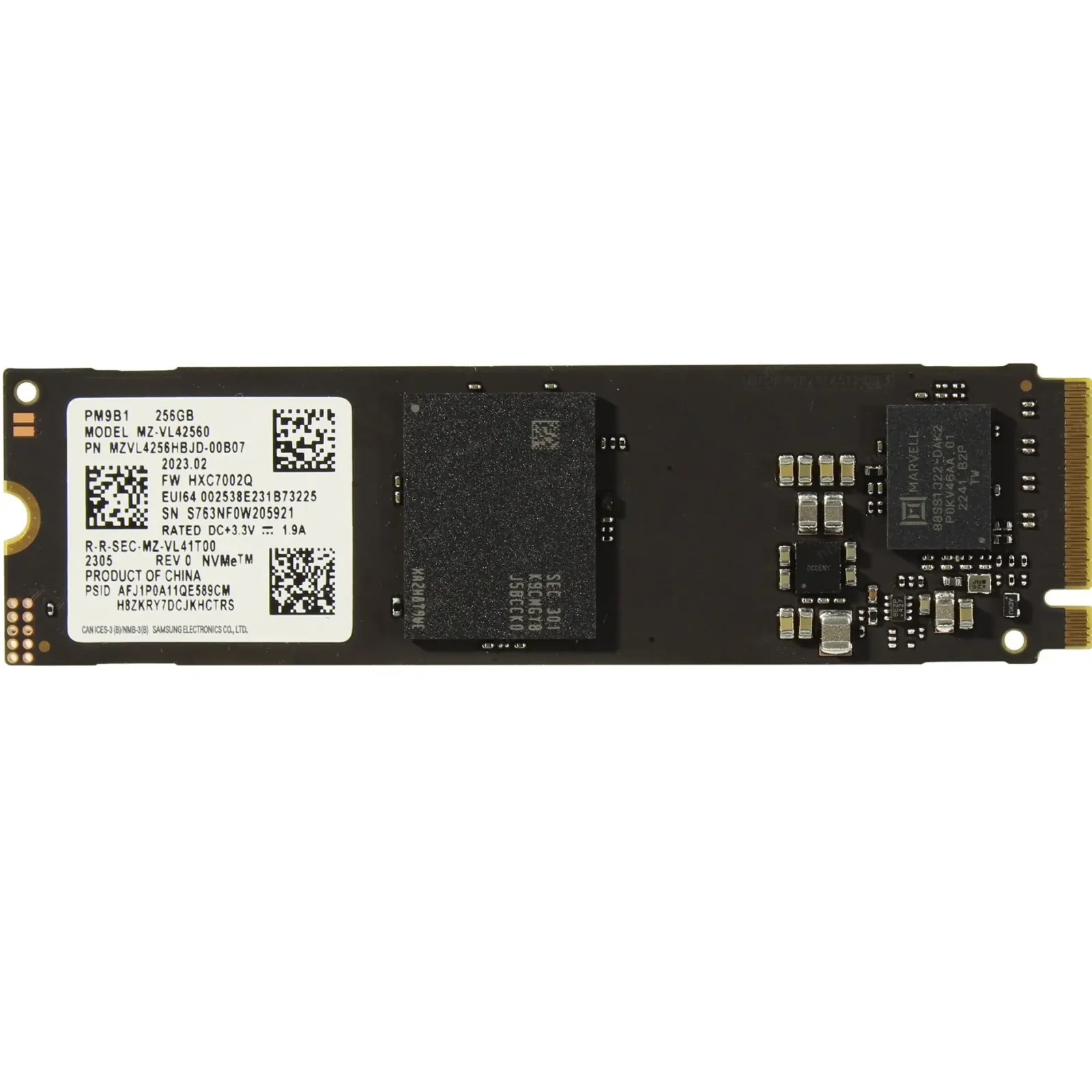Накопитель SSD 256GB Samsung M.2 PCIe 3.0 x4 TLC (MZVL4256HBJD-00BH1) UA