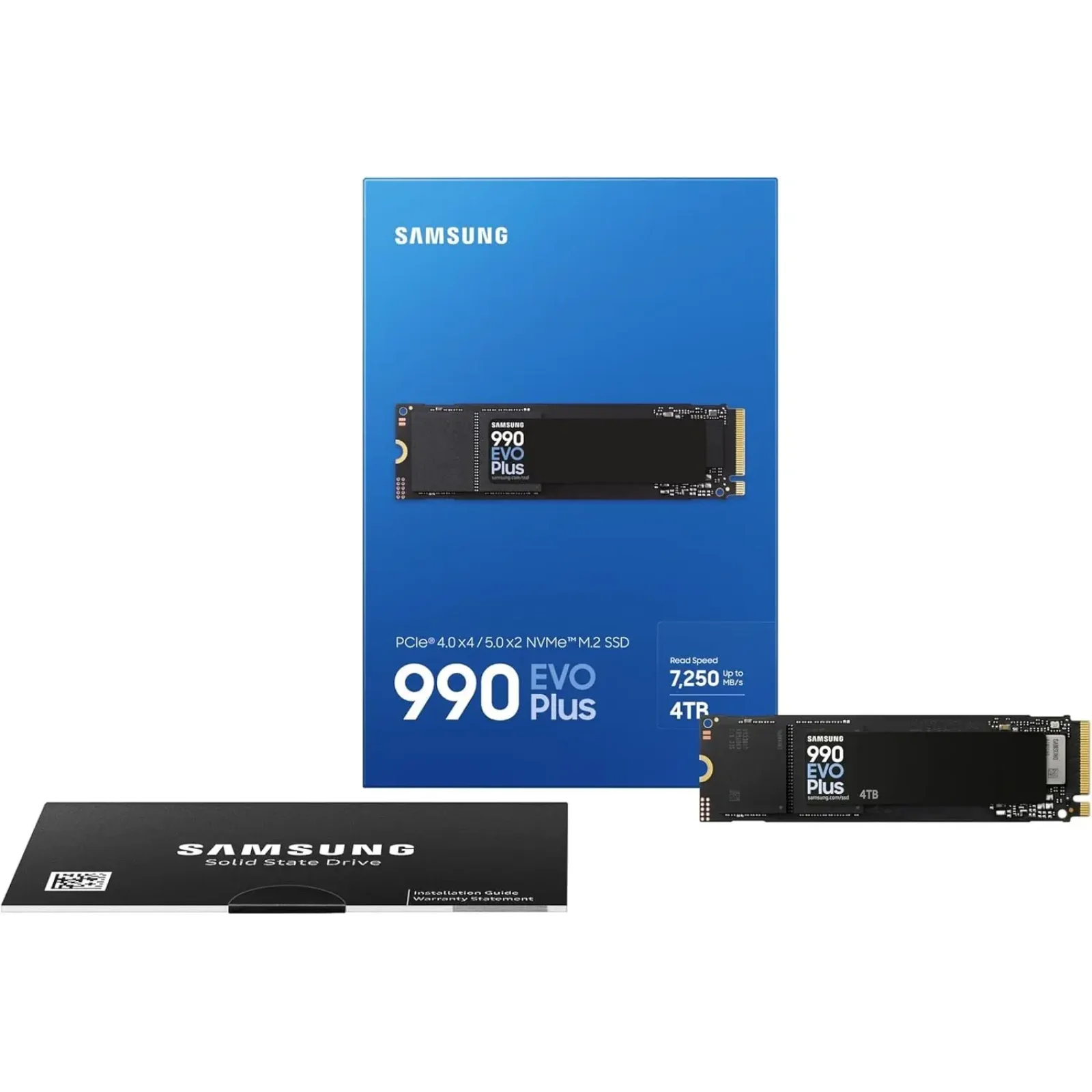 Накопитель SSD 4ТB Samsung 990 EVO Plus M.2 2280 PCIe 5.0 x2 NVMe V-NAND TLC (MZ-V9S4T0BW) UA