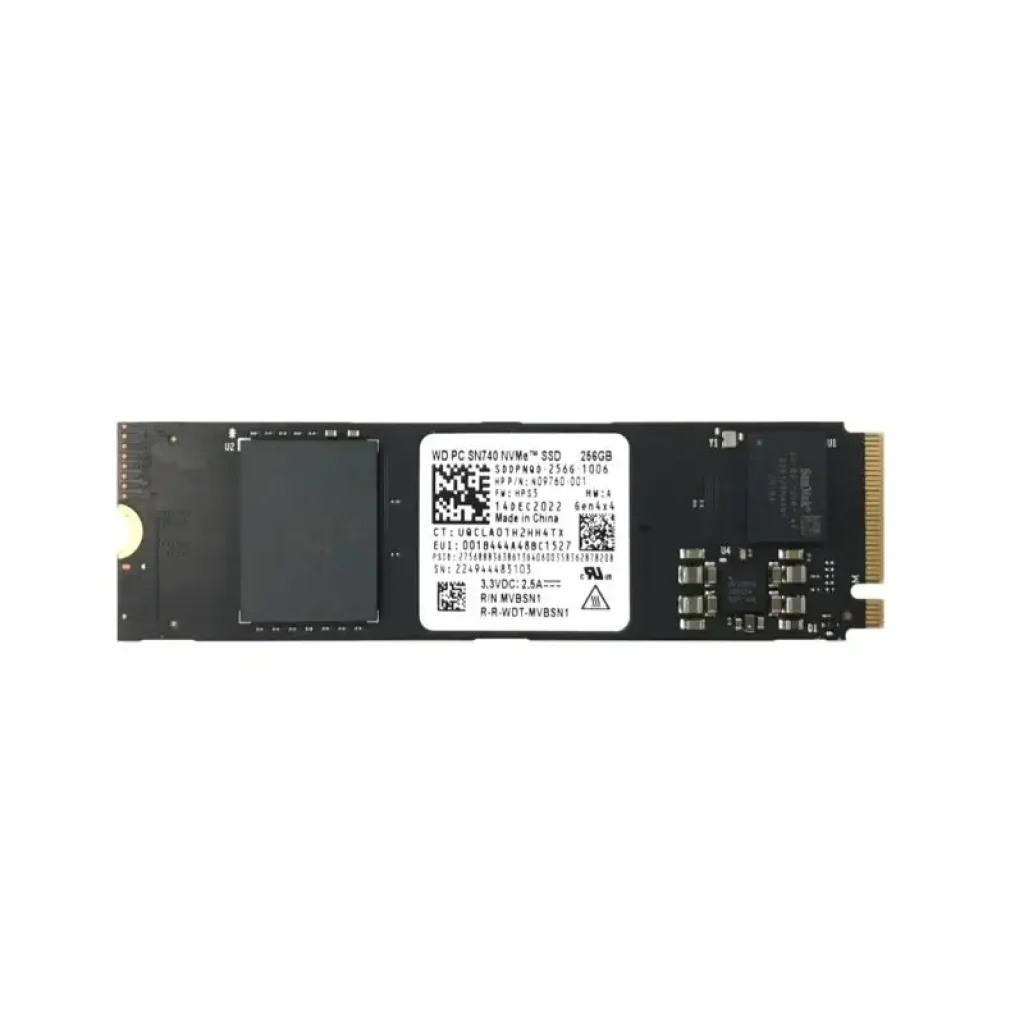 Накопичувач SSD 256GB WD SN740 M.2 2280 PCIe 4.0 x4 3D TLC (WD PC SN740 SDDPNQD 256G) UA