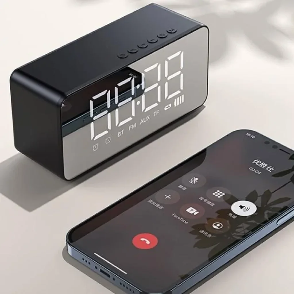 Настільний годинник Usams US-YX007 Multi-functional Alarm Clock Black (YX7LY01) UA