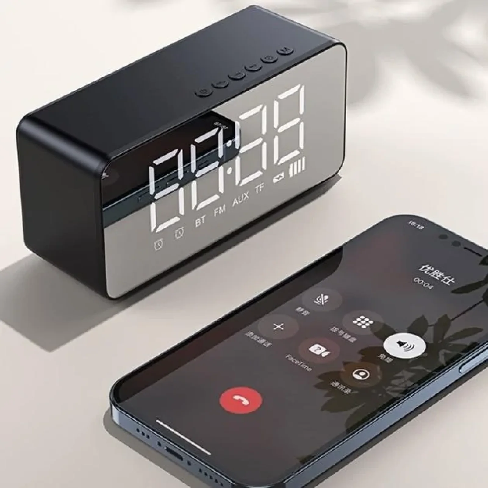 Настільний годинник Usams US-YX007 Multi-functional Alarm Clock Black (YX7LY01) UA