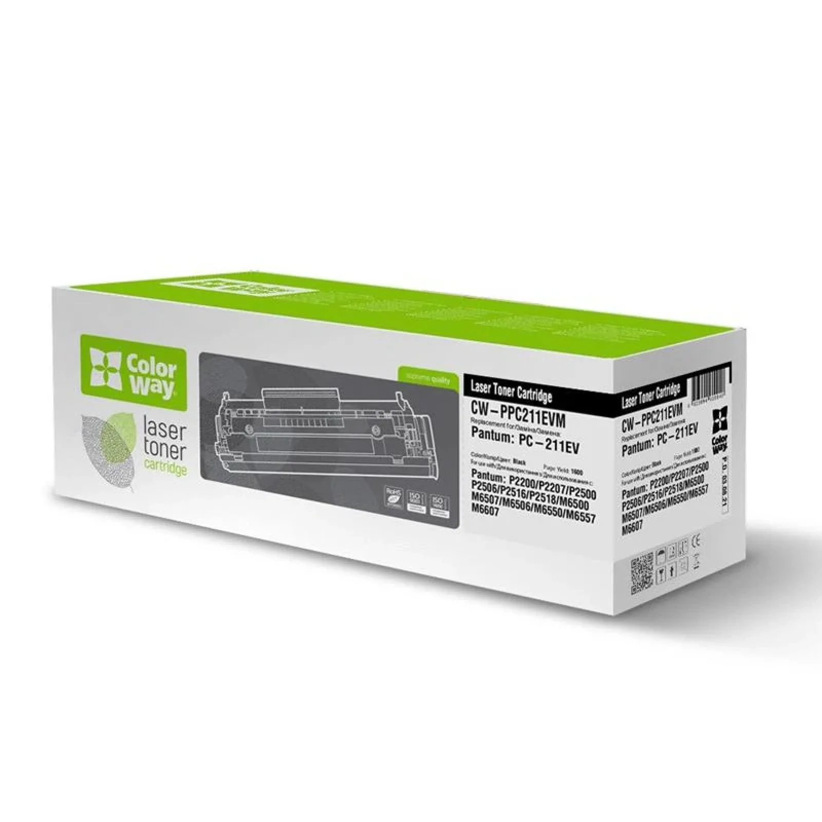 Картридж CW (CW-PPC211EVM) Pantum P2200/2207/2506/M6500/M6607 Black (PC-211EV) UA