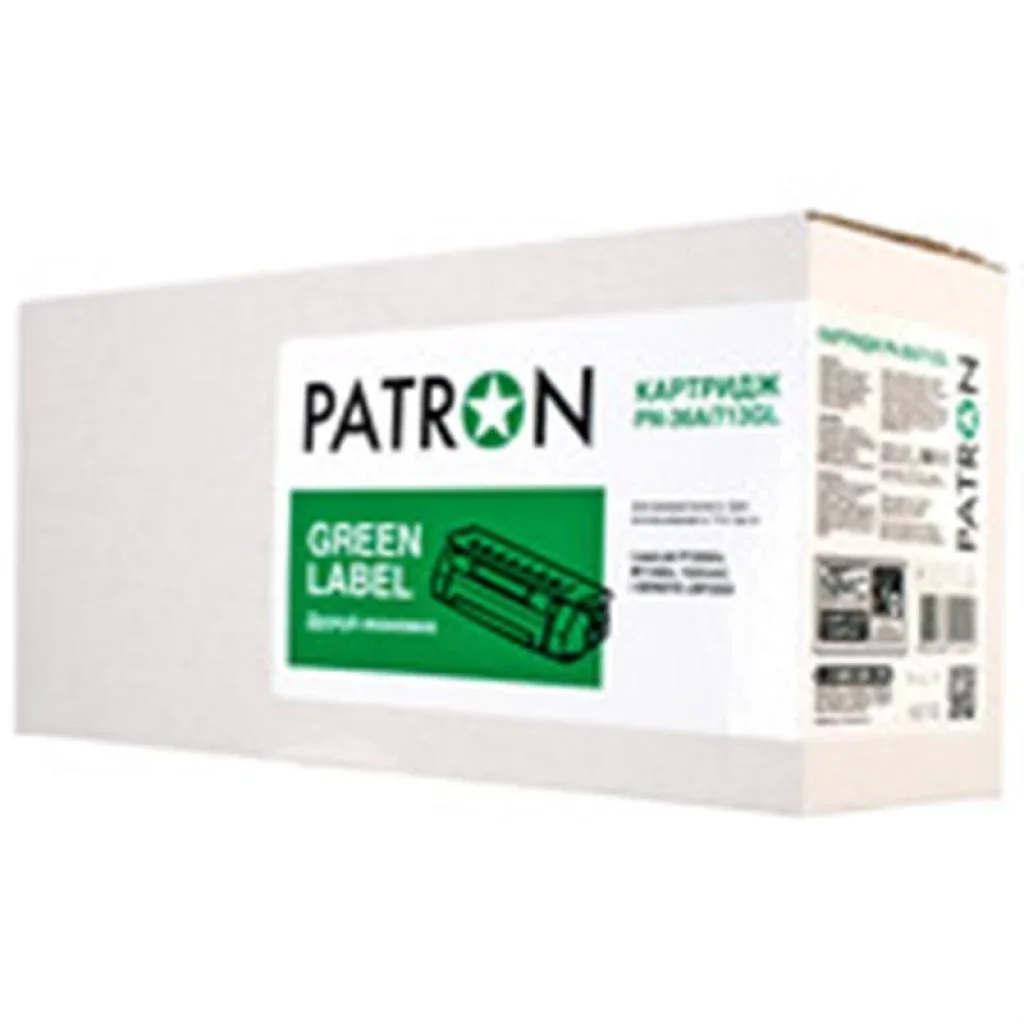 Картридж Patron (PN-36A/713GL) HP LJ P1505/M1120/M1522/Canon LBP 3250/3150/3050/3108 Black (CB436A/Canon 713) Green Label UA