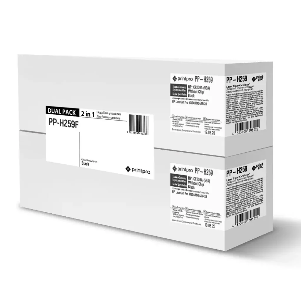Картридж PrintPro (PP-H259F) HP LJ M304/404/MFP428 Black Dual Pack (CF259A) UA