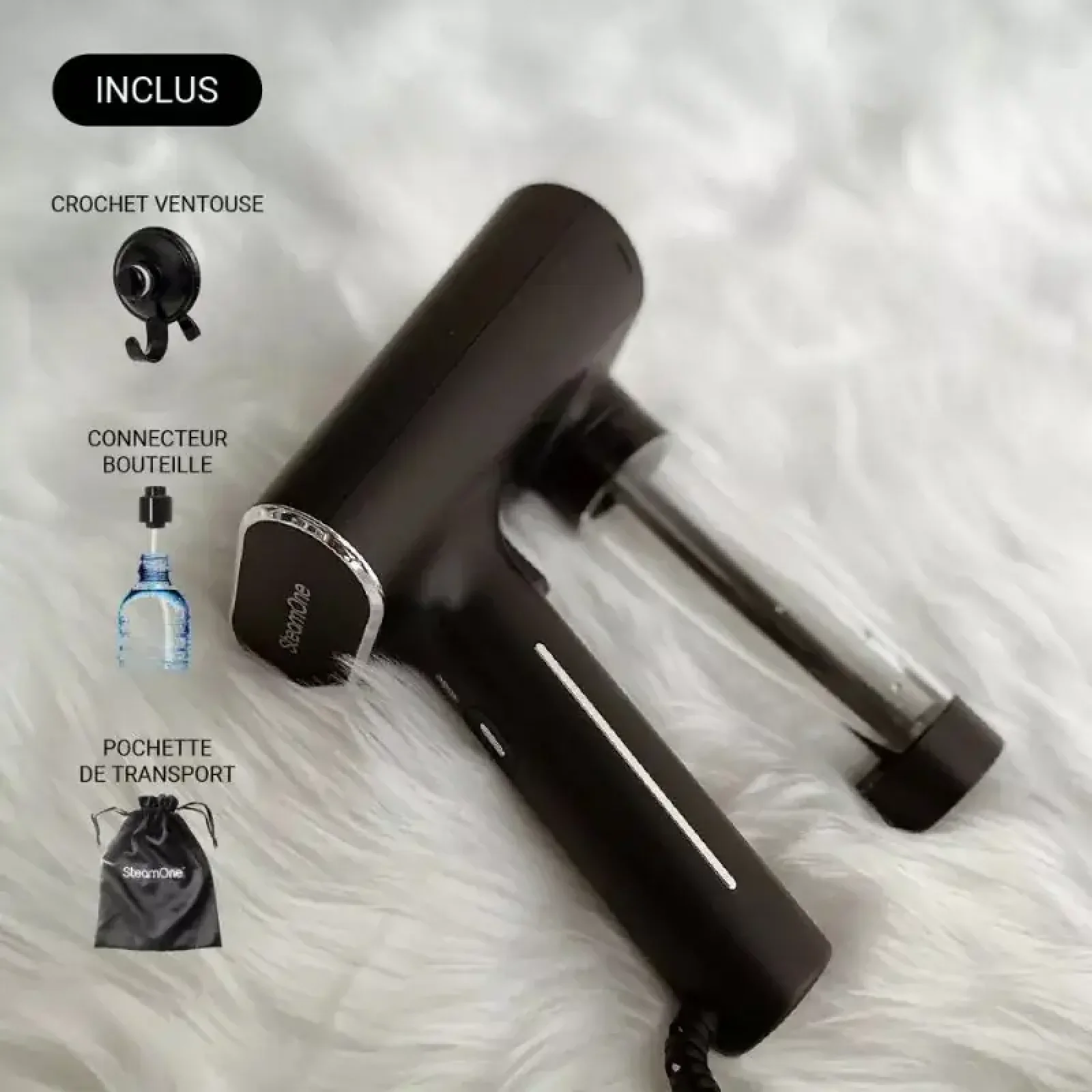 Отпариватель SteamOne EUNS150B и машинка для удаления катышков SteamOne RP10 UA