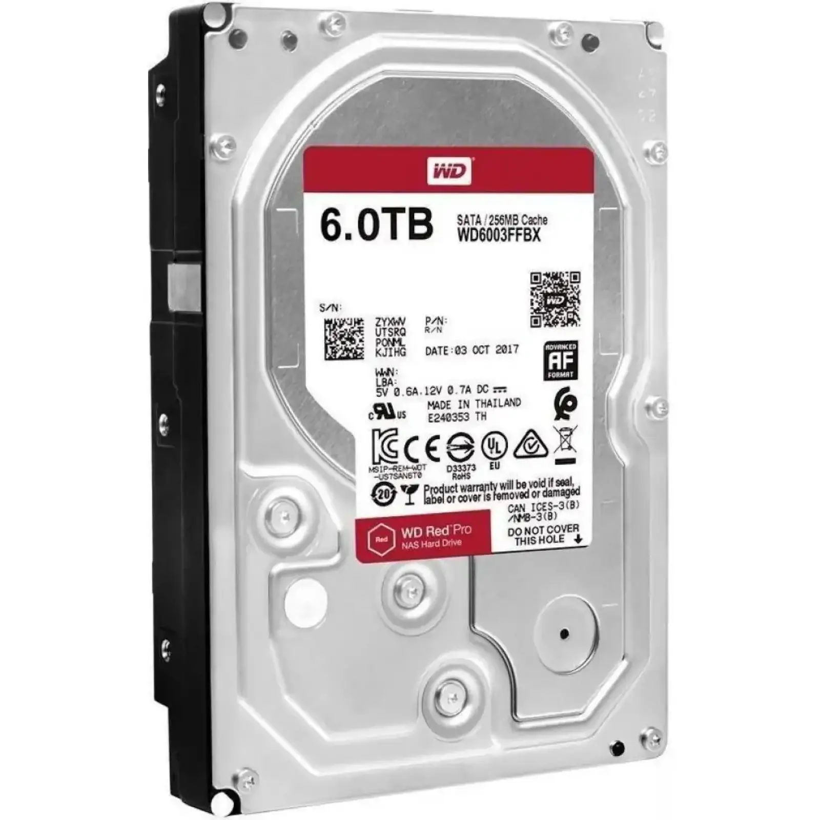 Жорсткий диск HDD SATA 6.0TB WD Red Pro NAS 7200rpm 256MB (WD6003FFBX) UA