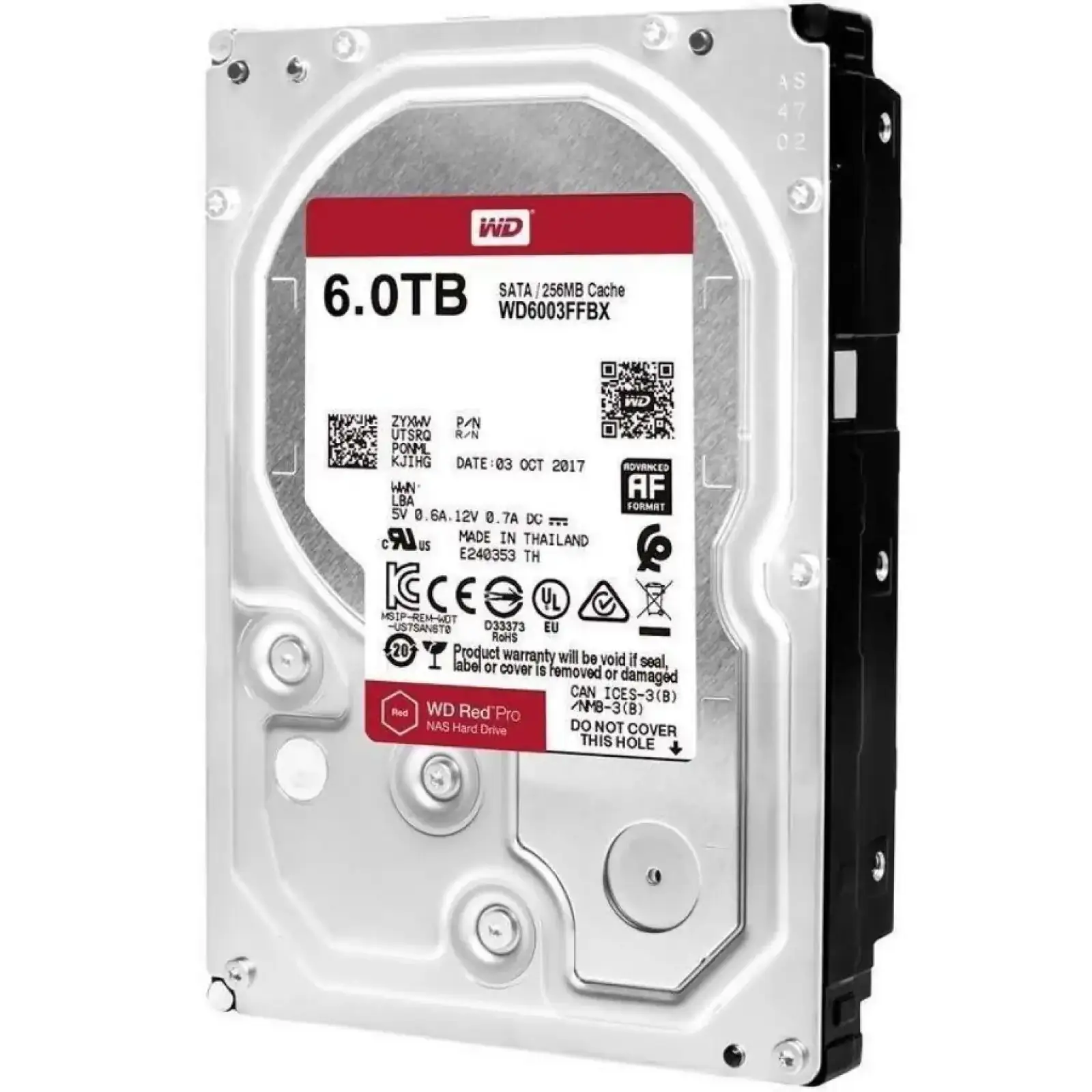 Жорсткий диск HDD SATA 6.0TB WD Red Pro NAS 7200rpm 256MB (WD6003FFBX) UA