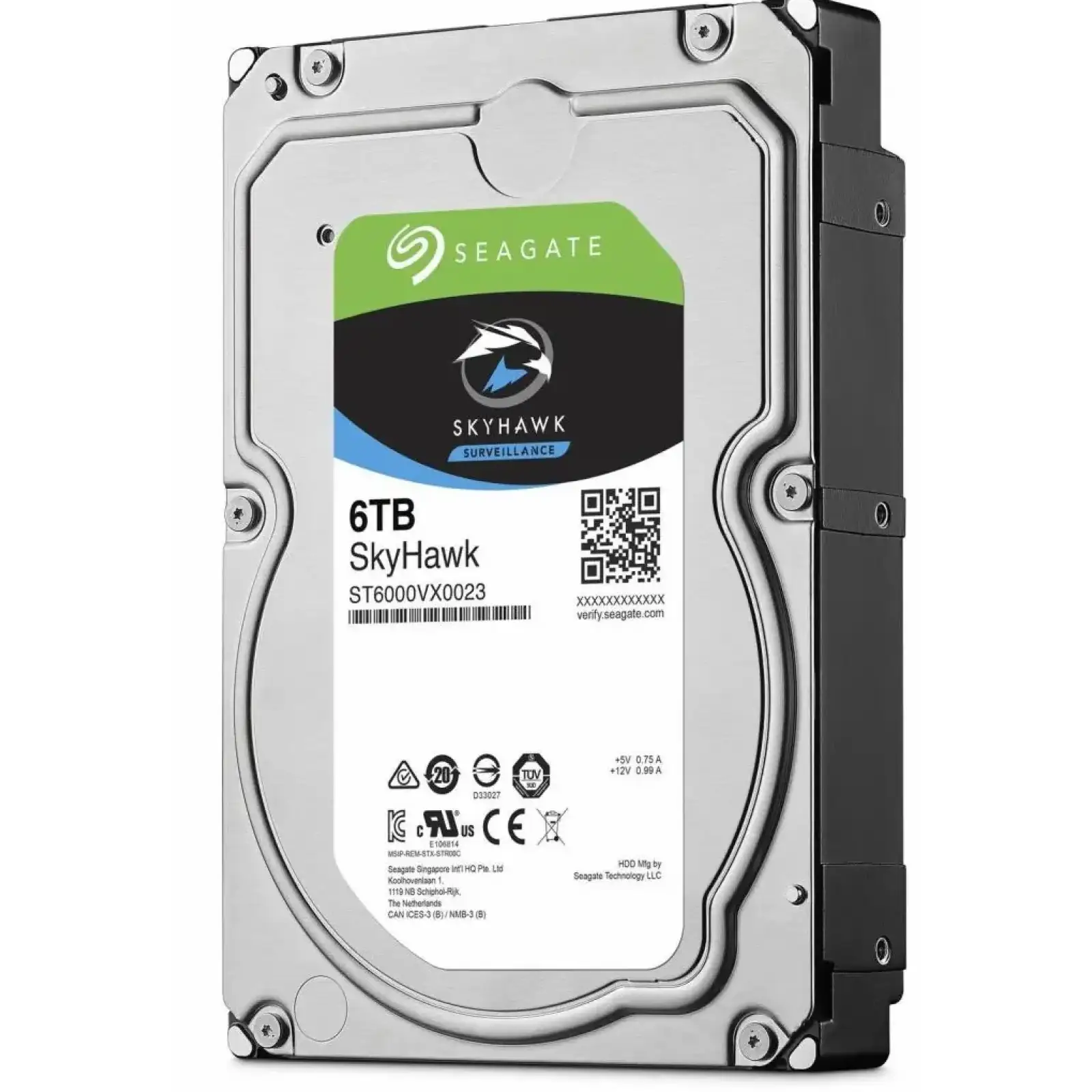 Жорсткий диск HDD SATA 6.0TB Seagate SkyHawk Surveillance 256MB (ST6000VX001) UA