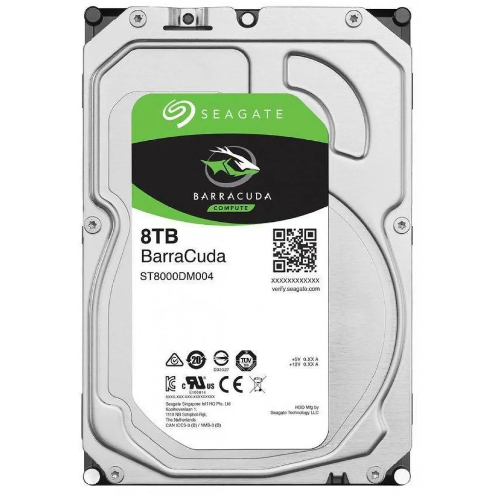 Накопитель HDD SATA 8.0TB Seagate BarraCuda 5400rpm 256MB (ST8000DM004) UA