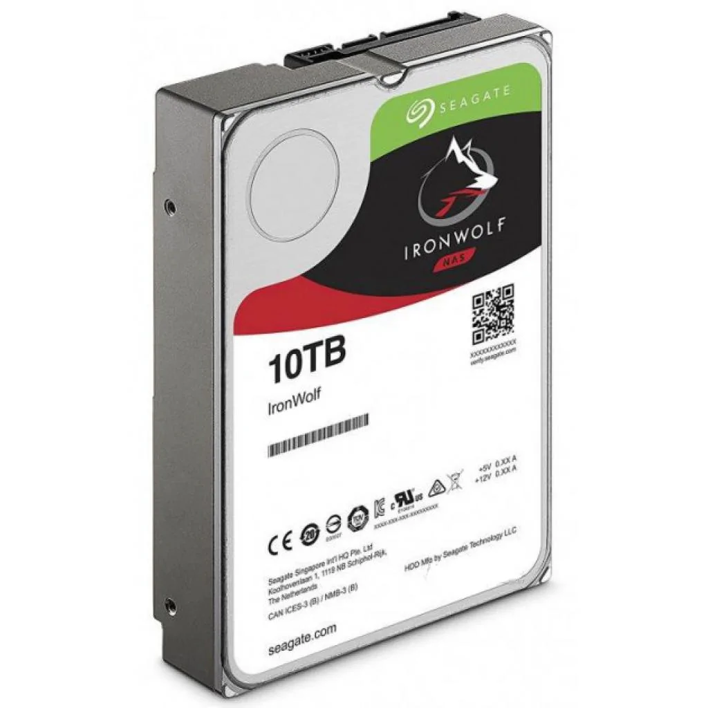 Накопитель HDD SATA 10.0TB Seagate IronWolf NAS 7200rpm 256MB (ST10000VN000) UA
