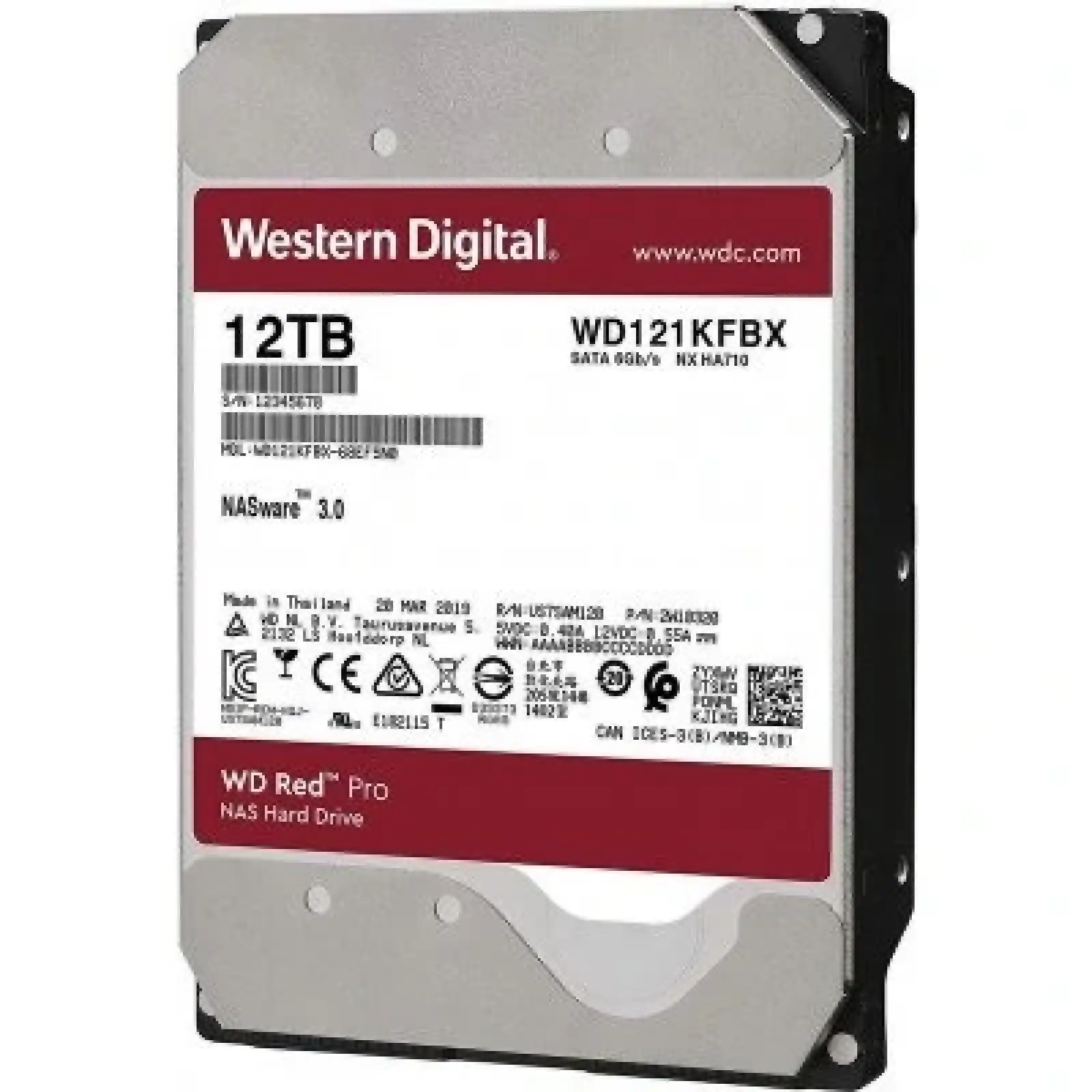 Жорсткий диск HDD SATA 12.0TB WD Red Pro NAS 7200rpm 256MB (WD121KFBX) UA