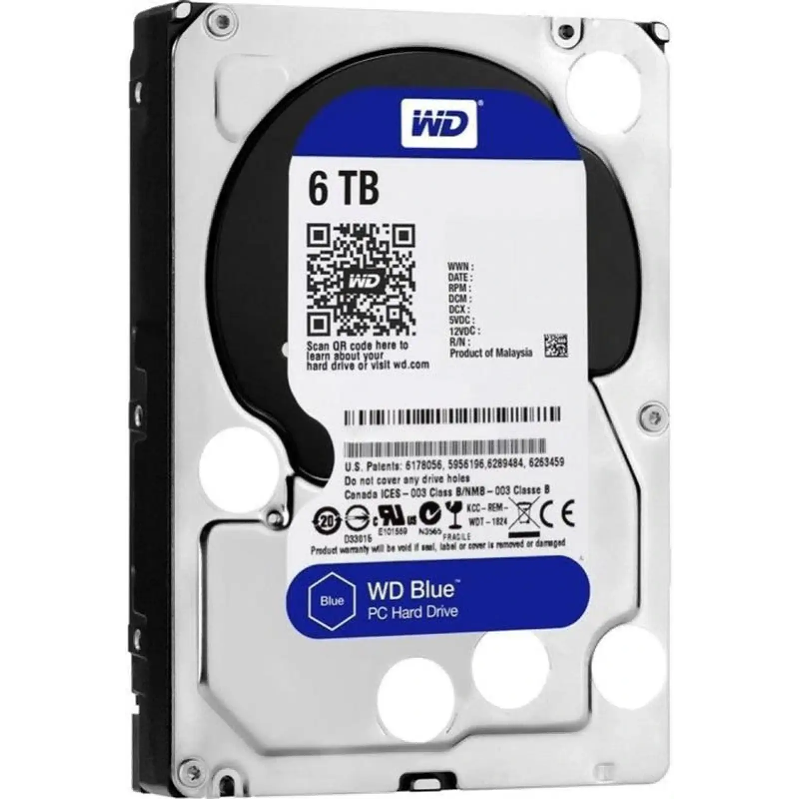Жорсткий диск HDD SATA 6.0TB WD Blue 5400rpm 256MB (WD60EZAZ) UA