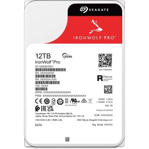 Накопичувач HDD SATA 12.0TB Seagate IronWolf Pro 7200rpm 256MB (ST12000NT001) UA