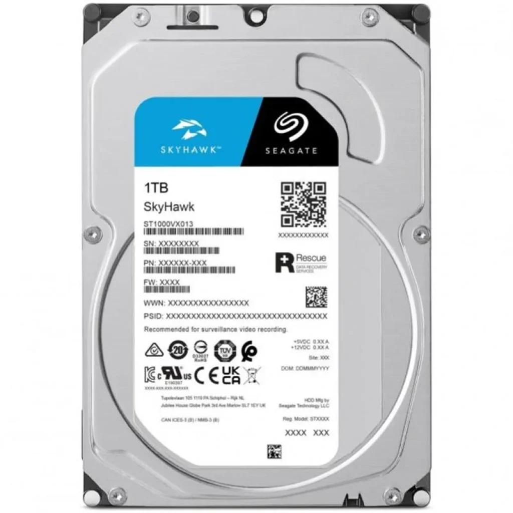 Накопичувач HDD SATA 1.0TB Seagate SkyHawk 5400rpm 256MB (ST1000VX013) UA