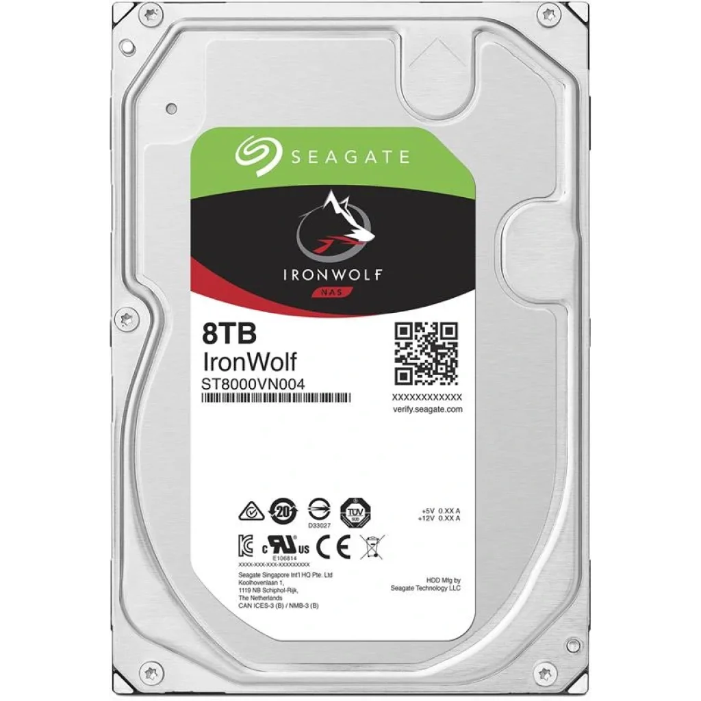 Накопичувач HDD SATA 8.0TB Seagate IronWolf NAS 7200rpm 256MB (ST8000VN004) UA