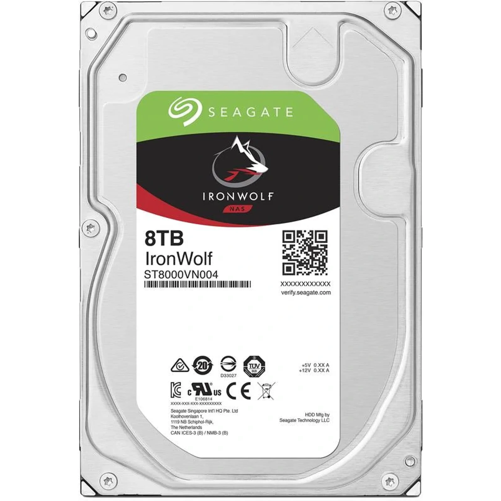 Накопичувач HDD SATA 8.0TB Seagate IronWolf NAS 7200rpm 256MB (ST8000VN004) UA