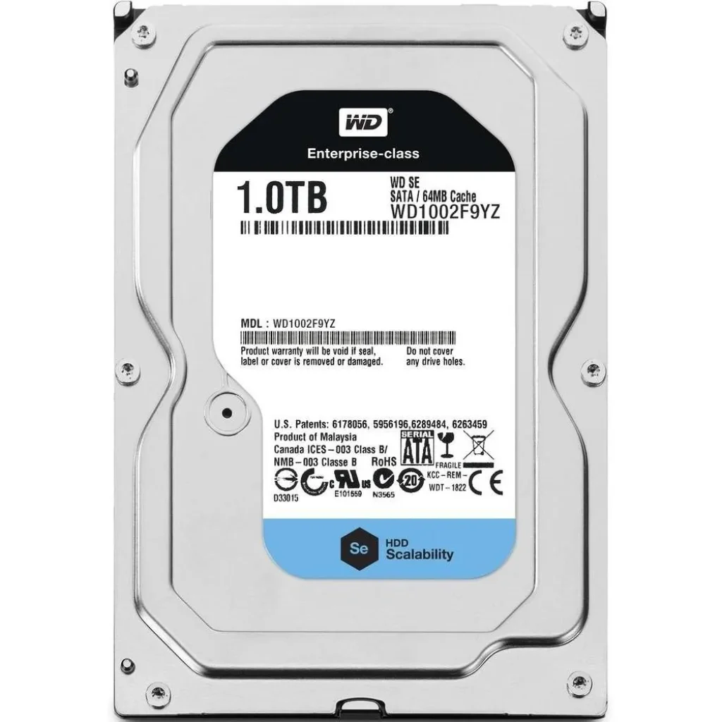 Накопитель HDD SATA 1.0TB WD Se 7200rpm 128MB (WD1002F9YZ) UA