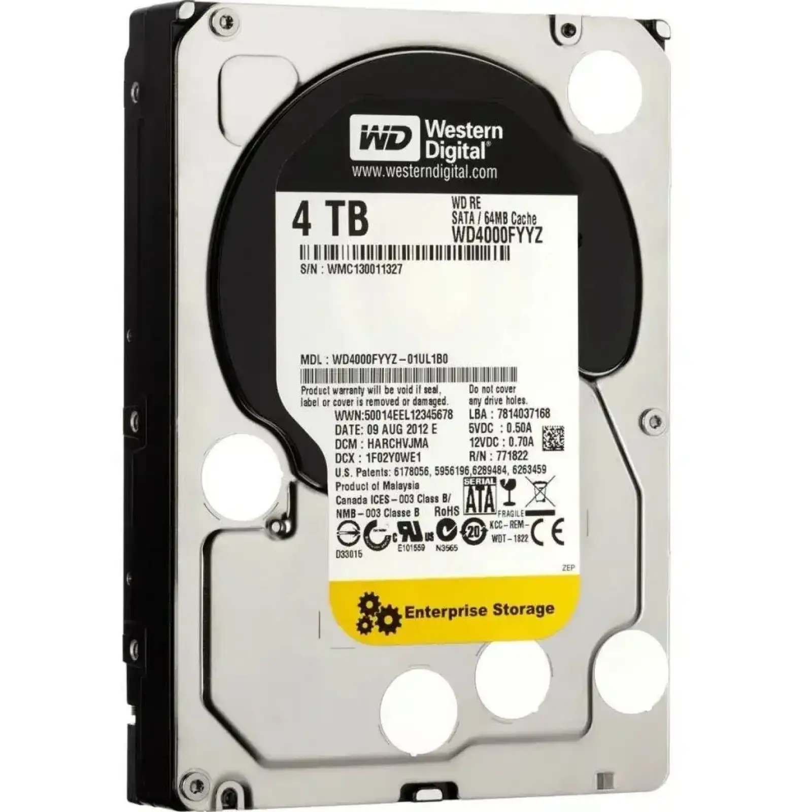 Жорсткий диск HDD WD 7200rpm 64MB 4 TB (WD4000FYYZ) UA