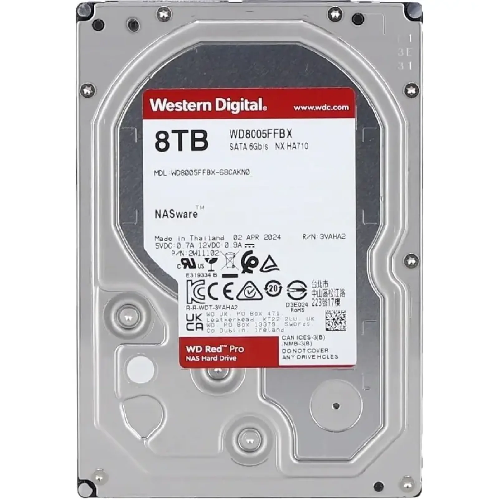 Накопичувач HDD SATA 8.0TB WD Red Pro 7200rpm 256MB (WD8005FFBX) UA
