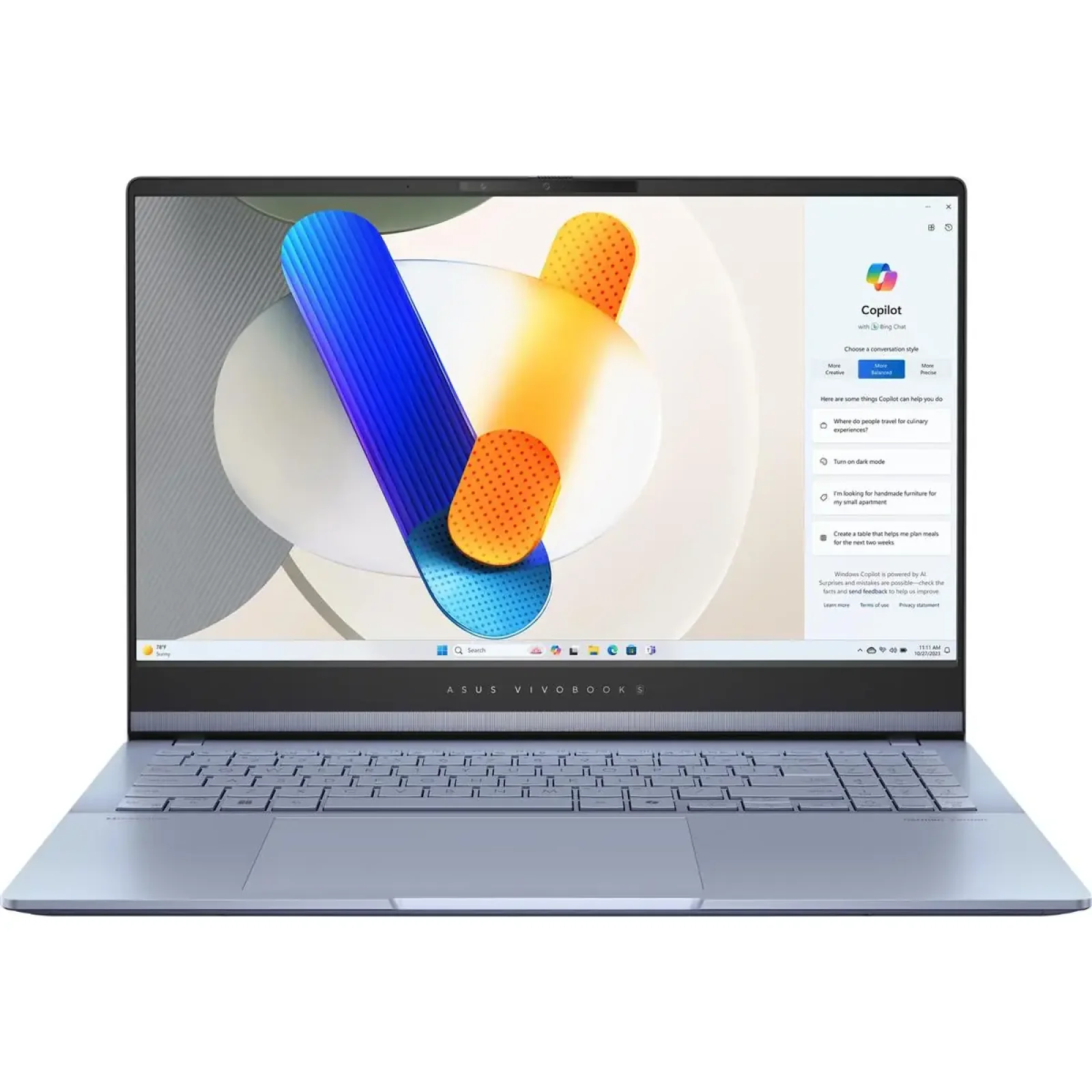 Ноутбук Asus Vivobook S 15 OLED S5506MA-MA083 (90NB14E2-M00600) Mist Blue UA