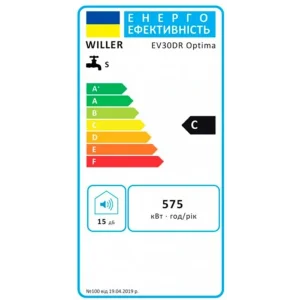 Водонагреватель Willer EV30DR серия Optima, EV30DR optima UA