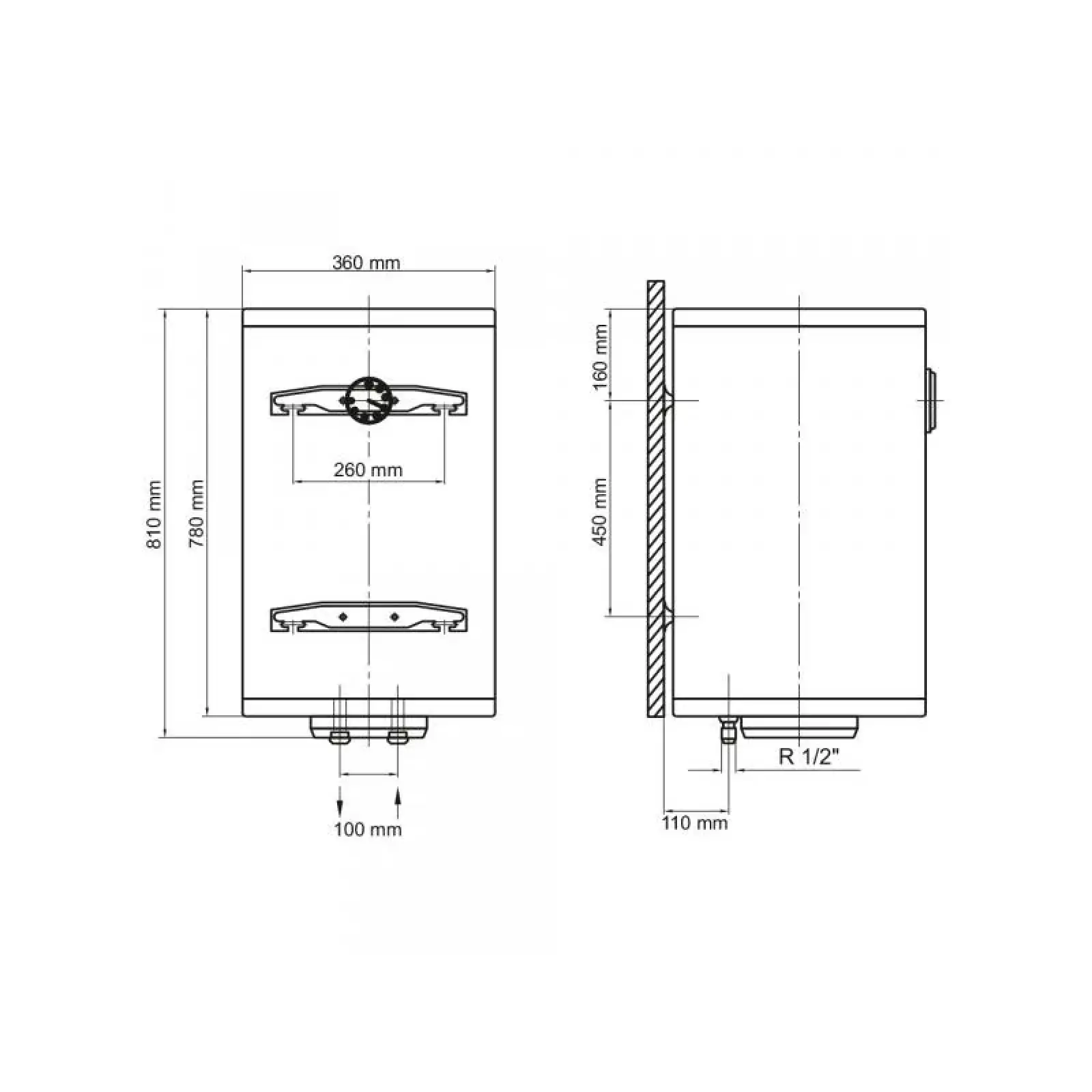 Водонагрівач Thermex ID 100 V (Smart) UA