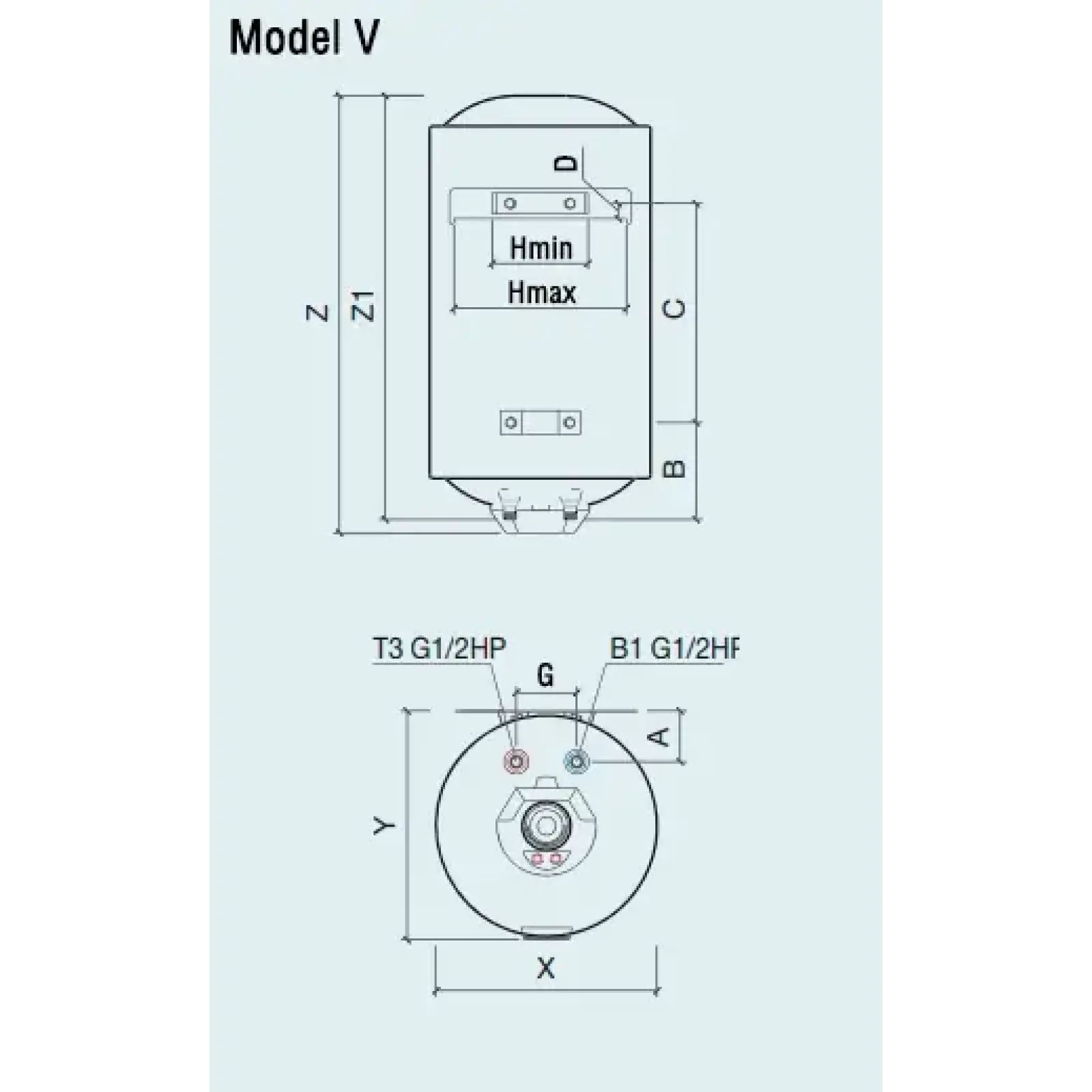 Водонагрівач Quartz Bim 50 V UA