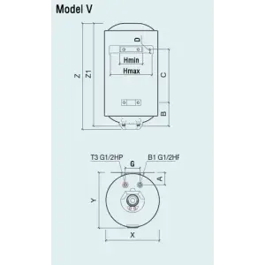 Водонагрівач Quartz Bim 50 V UA