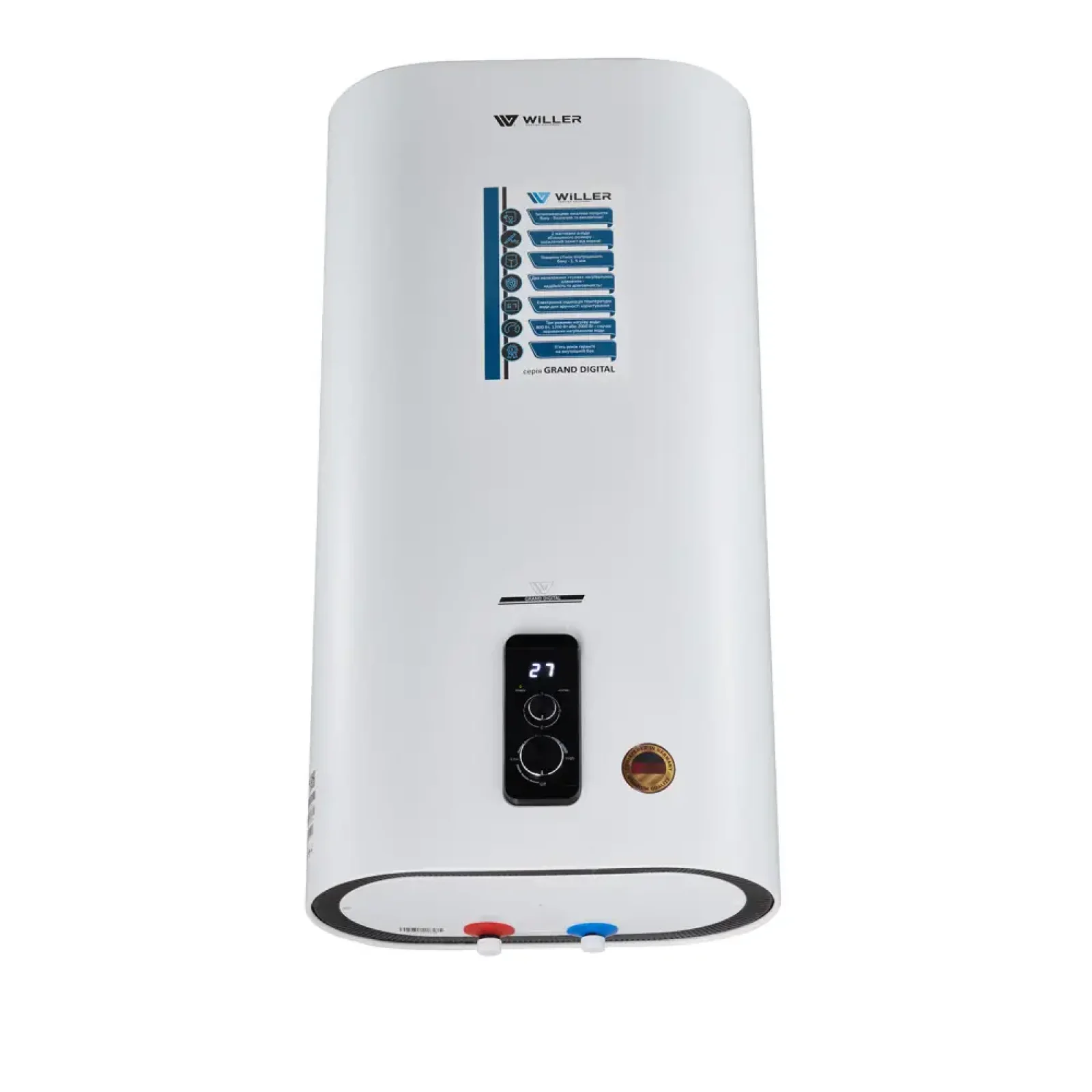 Водонагрівач Willer EV80DRI серія Grand Digital UA