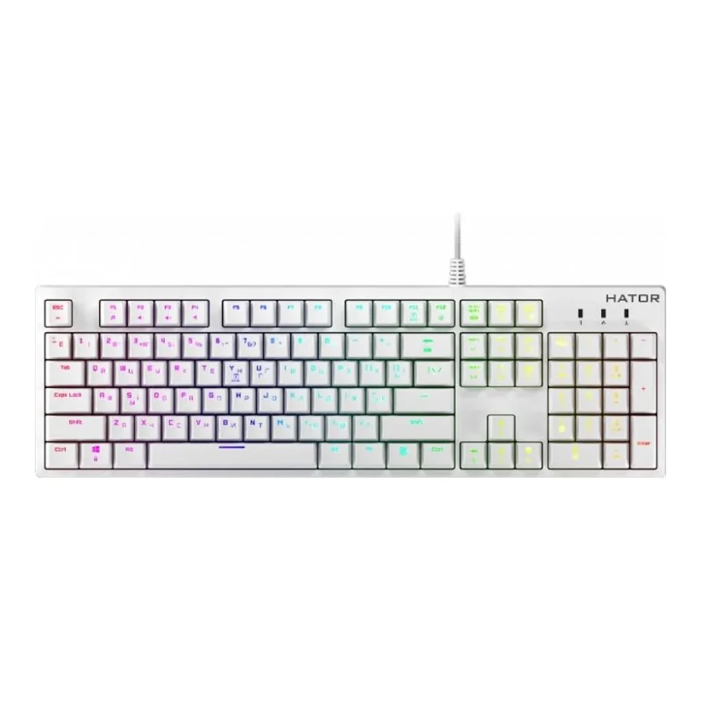 Клавіатура Hator Rockfall EVO Kailh Optical ENG/UKR/RUS (HTK-615) White USB UA