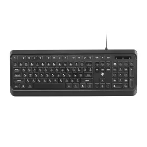 Клавиатура 2E KS120 White Backlight Ukr (2E-KS120UB) Black USB UA