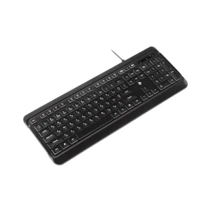 Клавиатура 2E KS120 White Backlight Ukr (2E-KS120UB) Black USB UA