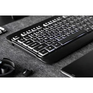 Клавиатура 2E KS120 White Backlight Ukr (2E-KS120UB) Black USB UA