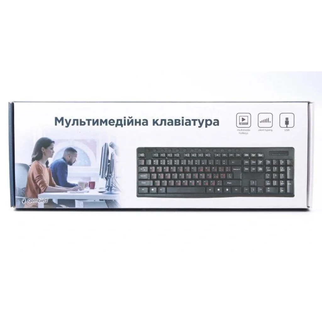 Клавіатура Gembird KB-UM-107-UA Ukr Black UA