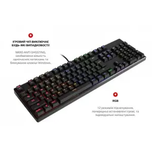 Клавіатура Motospeed CK107 Outemu Red RGB Black (mtk96mr) UA