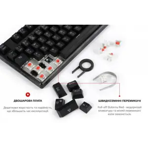Клавіатура Motospeed CK107 Outemu Red RGB Black (mtk96mr) UA