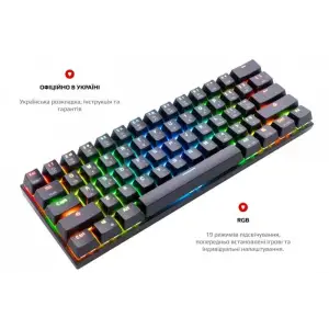 Клавіатура бездротова Motospeed CK62 Outemu Blue Black (mtck62bmb) UA